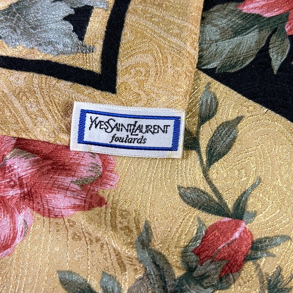 Vintage Yves Saint Laurent YSL Silk Scarf - Picture 6 of 8
